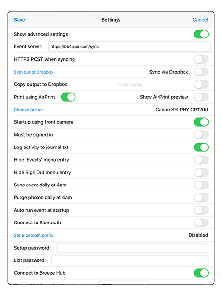 settings airprint